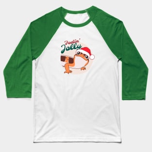 African Fat Tailed Gecko, Christmas Edition! Feelin Jolly! Green BG Baseball T-Shirt